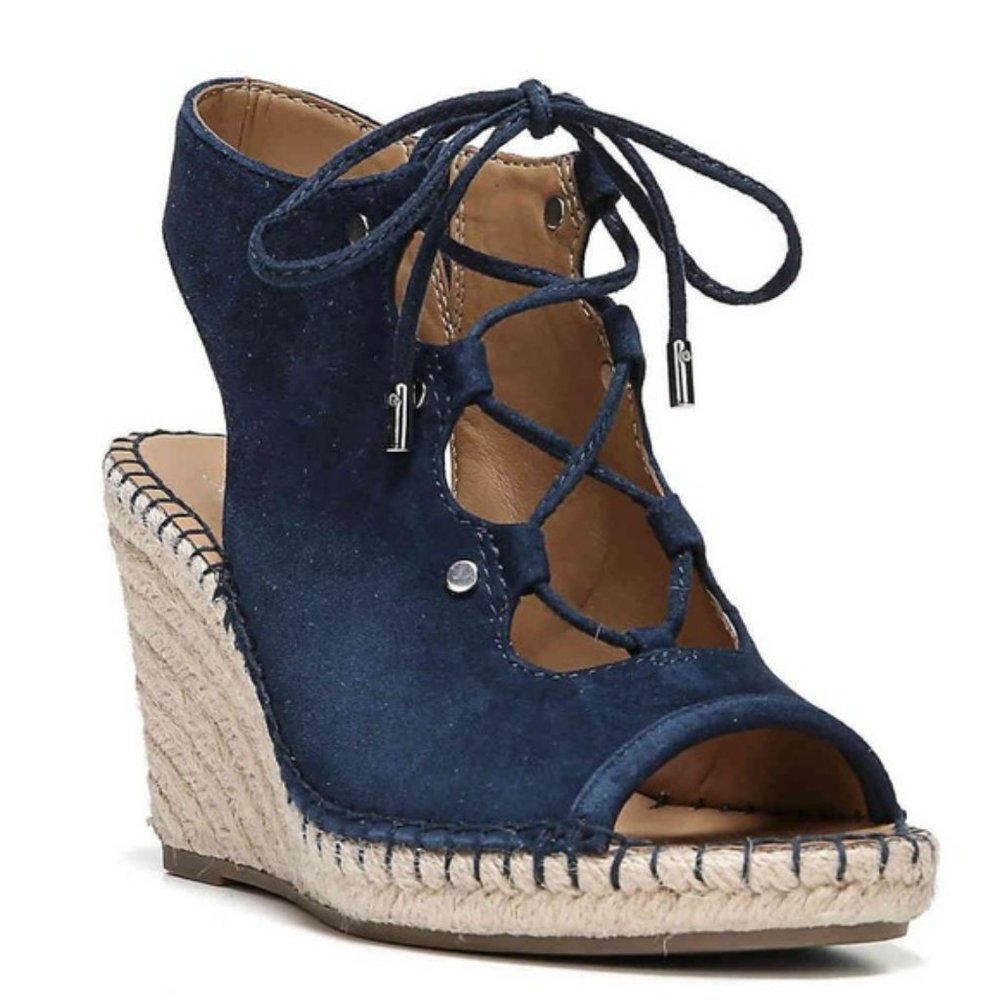 Franco Sarto Nataly NAVY suede espadrille wedge - 10